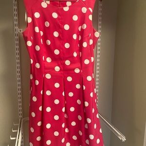 Dress Barn pink polka dot dress